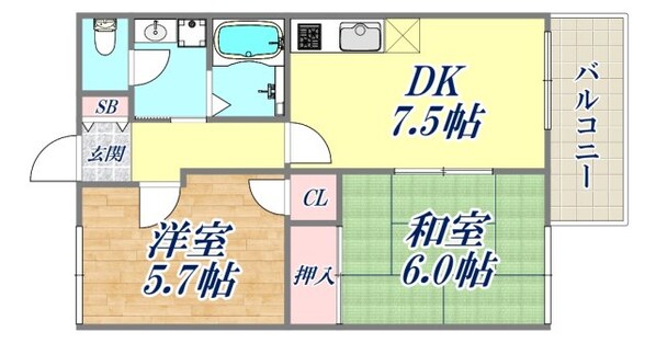 メイプルハイツの物件間取画像